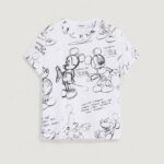 T-shirt Desigual TS_MICKEY SKETCH Bianco - Foto 2