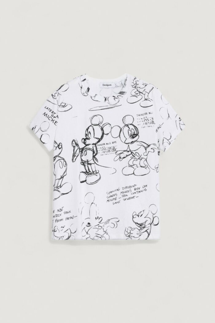 T-shirt Desigual TS_MICKEY SKETCH Bianco – 25WWTK03