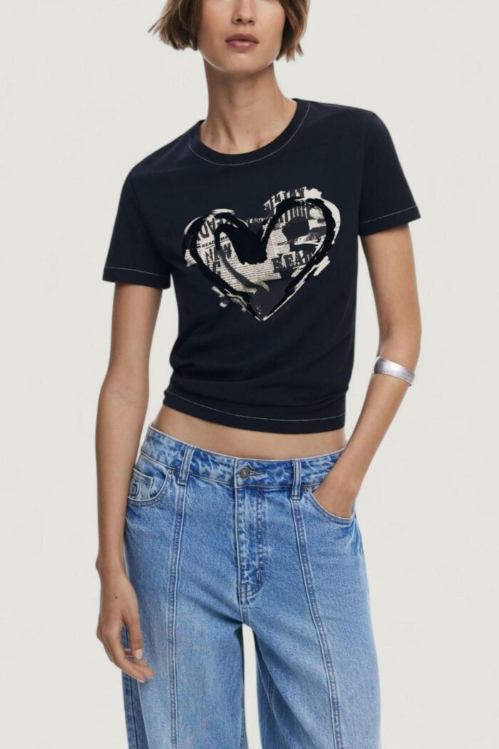 T-shirt Desigual TS_LETTER CORE Nero – 25WWTK04