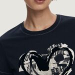 T-shirt Desigual TS_LETTER CORE Nero - Foto 3