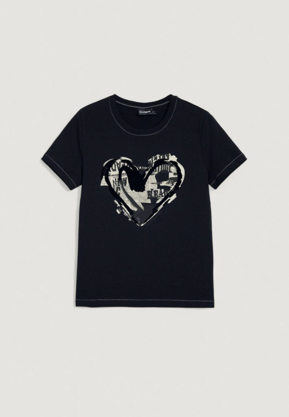 T-shirt Desigual TS_LETTER CORE Nero - Foto 5