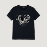 T-shirt Desigual TS_LETTER CORE Nero - Foto 5