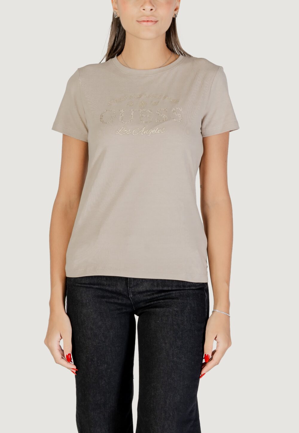 T-shirt Guess MARINA SS CN T-SHIRT Beige - Foto 1