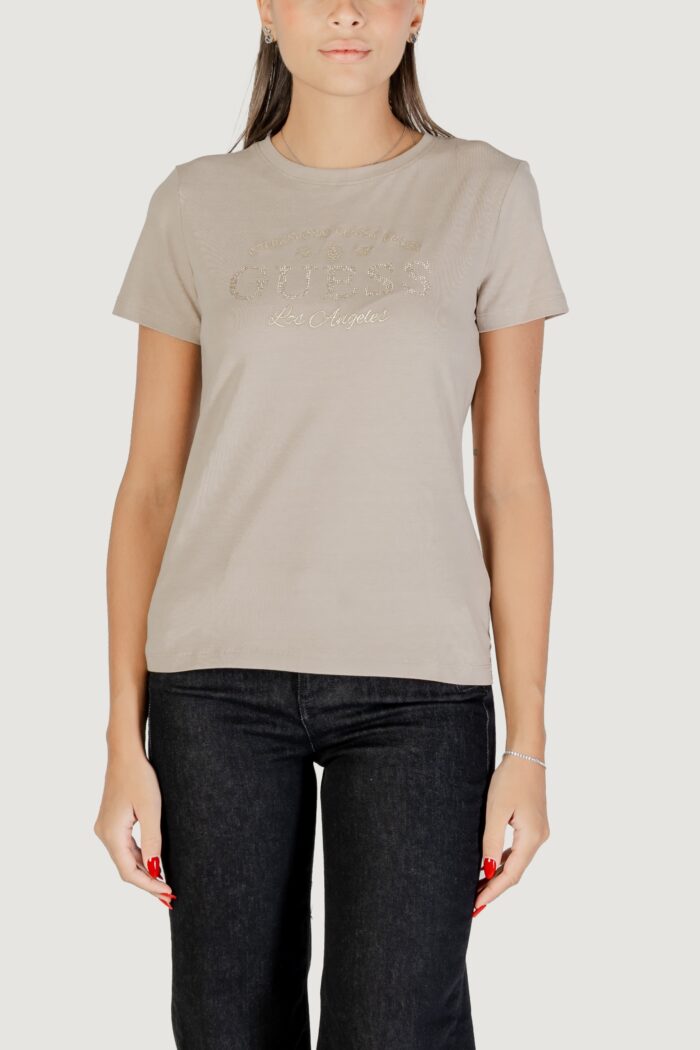 T-shirt Guess MARINA SS CN T-SHIRT Beige – V5YI13 J1314