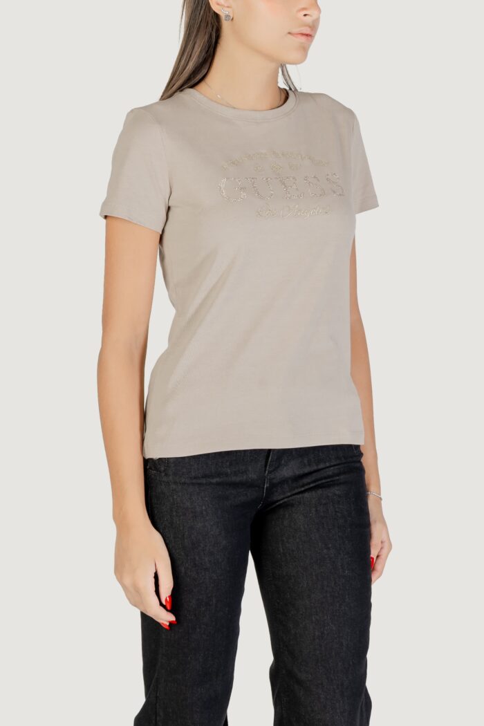 T-shirt Guess MARINA SS CN T-SHIRT Beige – V5YI13 J1314