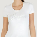 T-shirt Guess CN SS EMBRO SCRIPT LOGO TEE Bianco - Foto 2