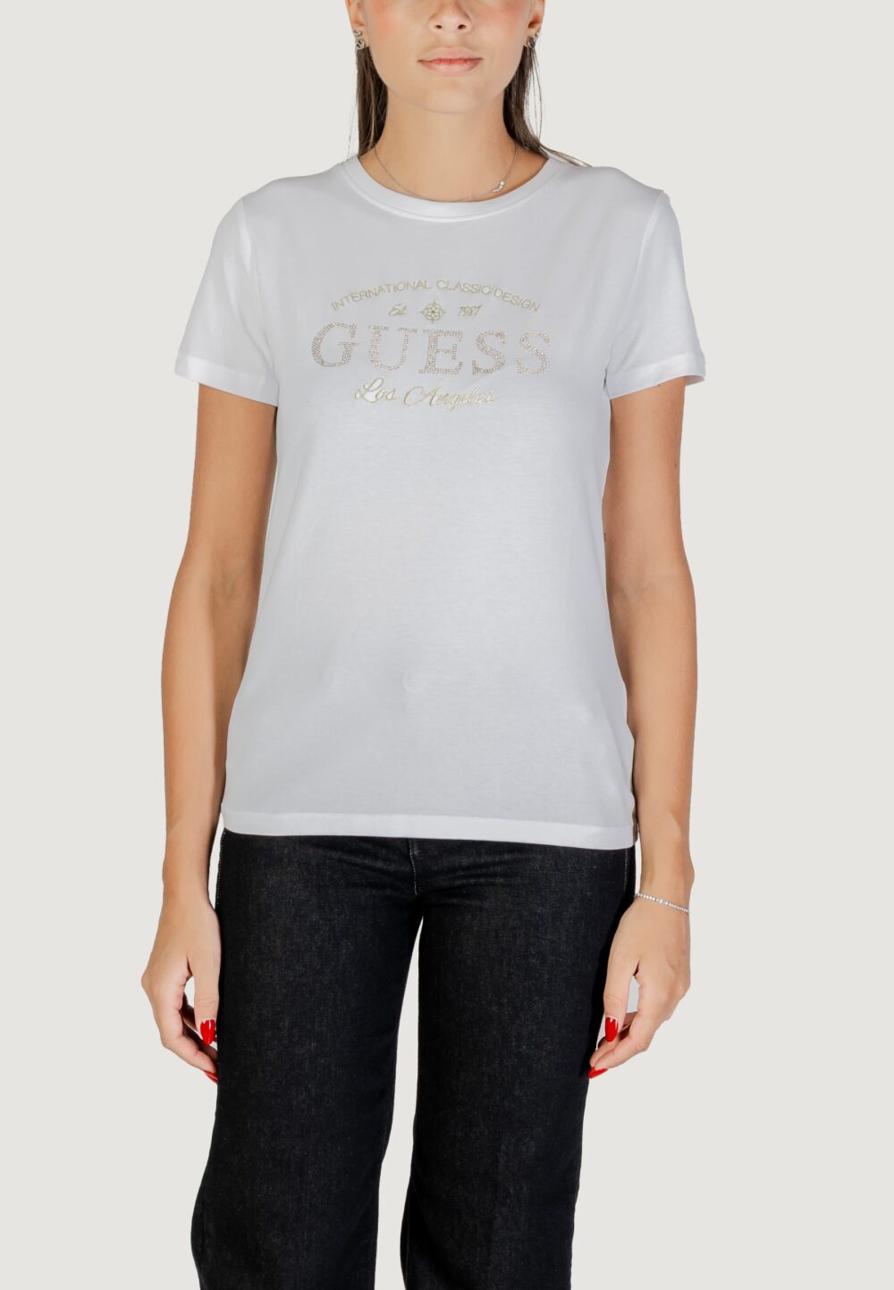 T-shirt Guess MARINA SS CN T-SHIRT Bianco - Foto 1