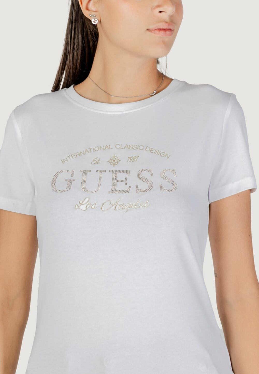 T-shirt Guess MARINA SS CN T-SHIRT Bianco - Foto 2
