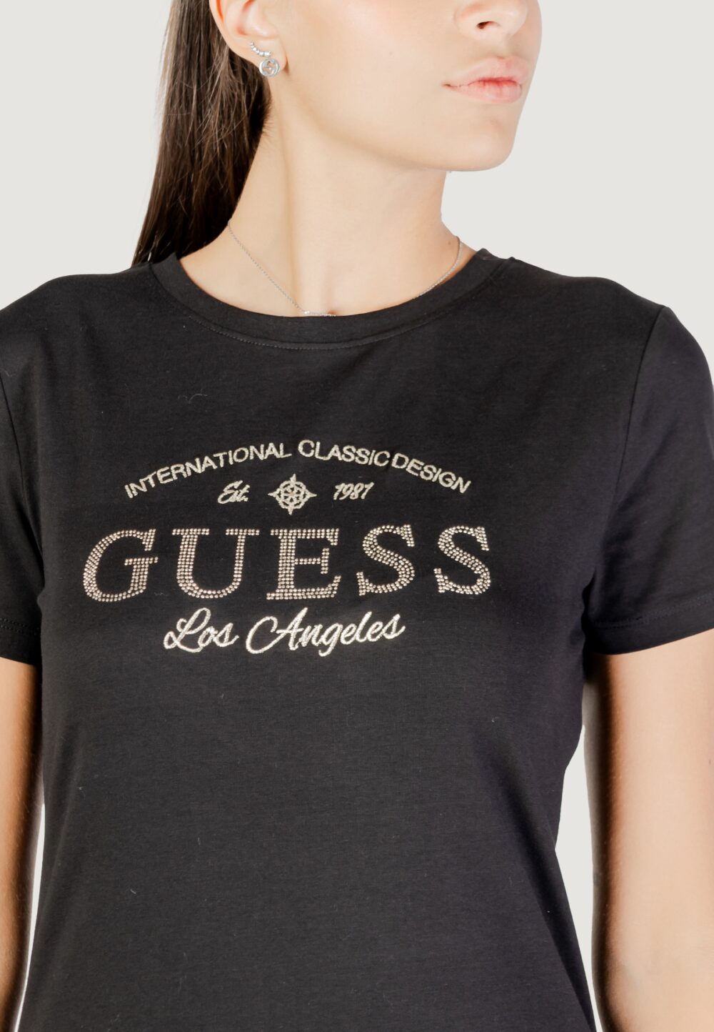 T-shirt Guess MARINA SS CN T-SHIRT Nero - Foto 2
