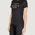 T-shirt Guess MARINA SS CN T-SHIRT Nero - Foto 4