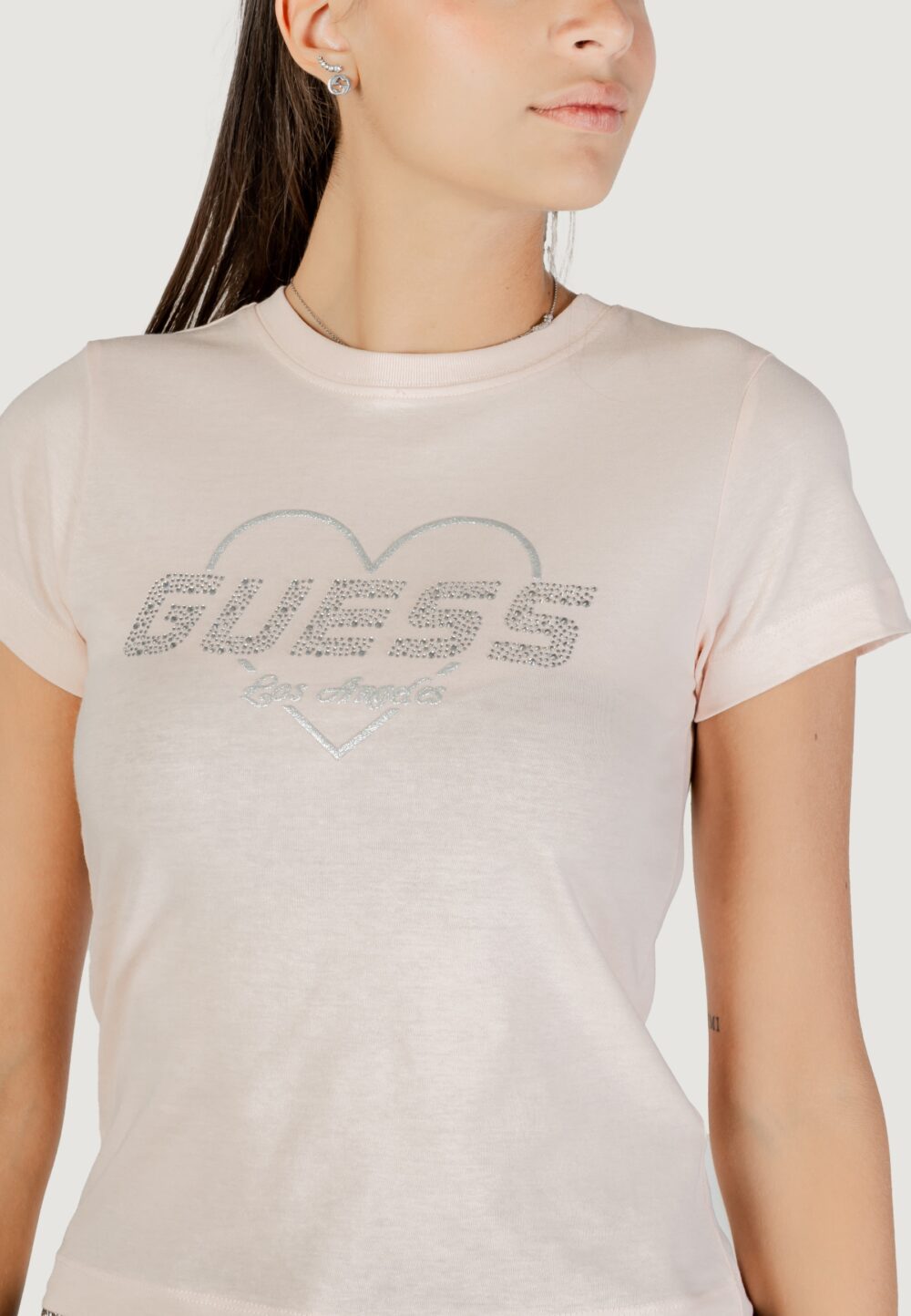 T-shirt Guess NARCISO CN T-SHIRT Rosa - Foto 2