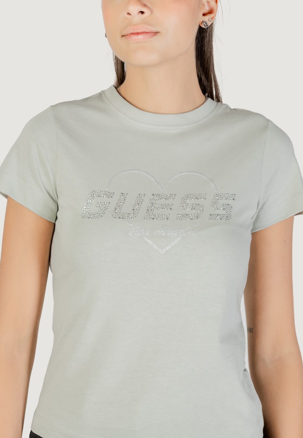 T-shirt Guess NARCISO CN T-SHIRT VERDE SALVIA - Foto 2
