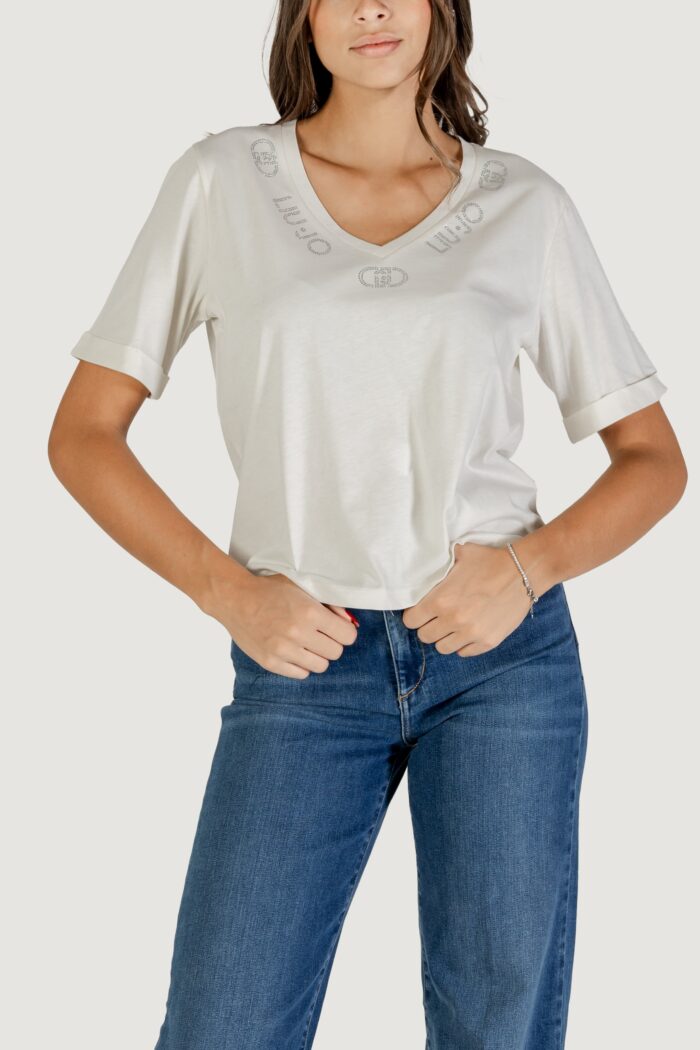 T-shirt Liu-jo ECS T-SHIRT M/C Latte – TF5143 JS003