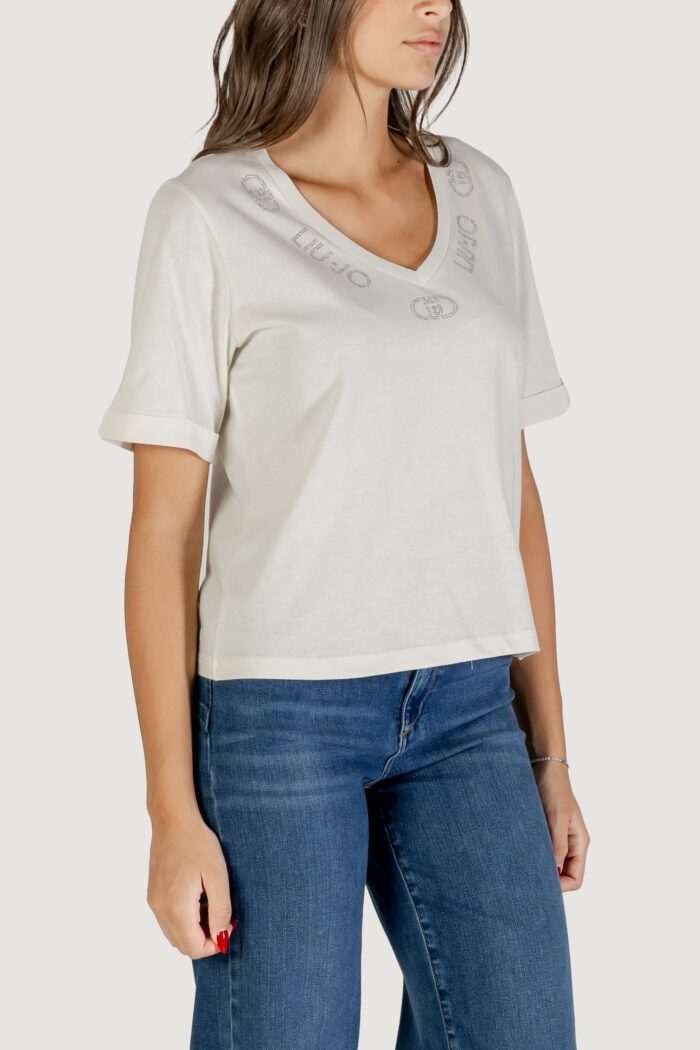 T-shirt Liu-jo ECS T-SHIRT M/C Latte – TF5143 JS003