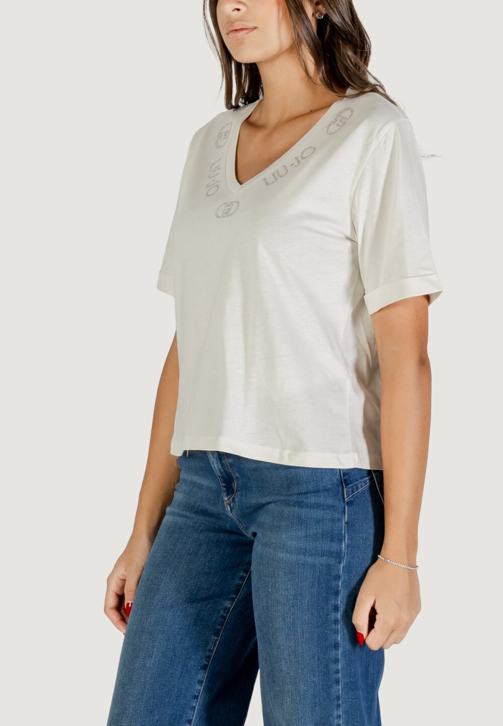 T-shirt Liu-Jo ECS T-SHIRT M/C Latte - Foto 4