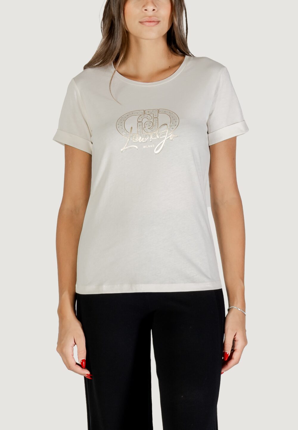 T-shirt Liu-Jo ECS T-SHIRT M/C Latte - Foto 3