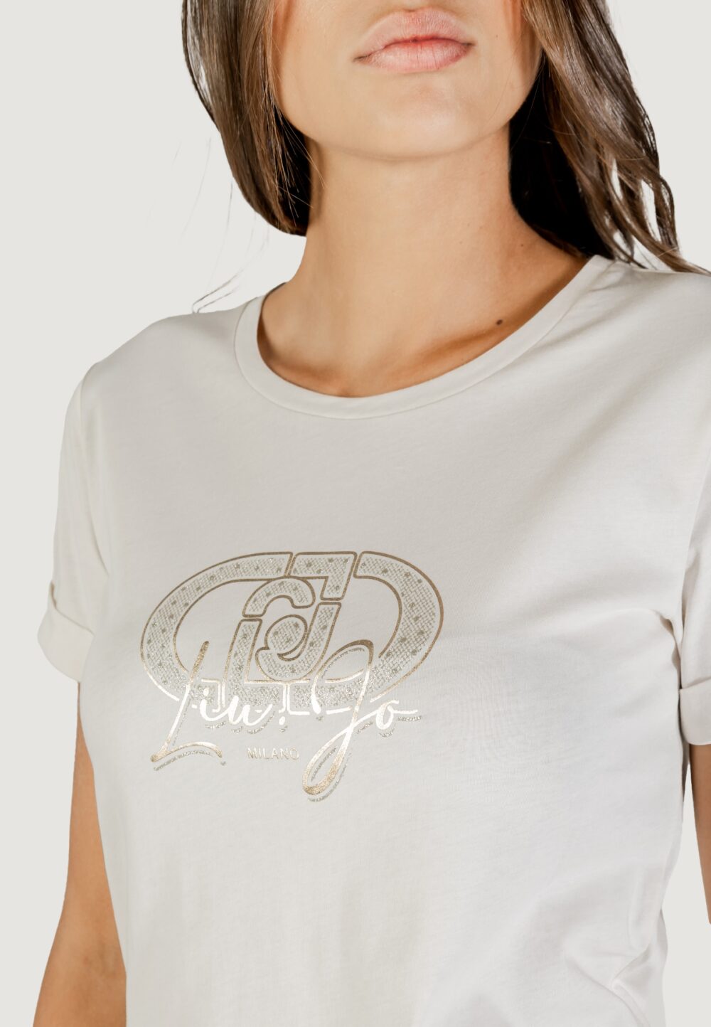 T-shirt Liu-Jo ECS T-SHIRT M/C Latte - Foto 4