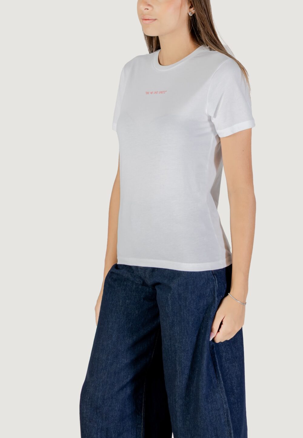 T-shirt Only ONLALESSIA S/S TEE CS JRS Arancione - Foto 2