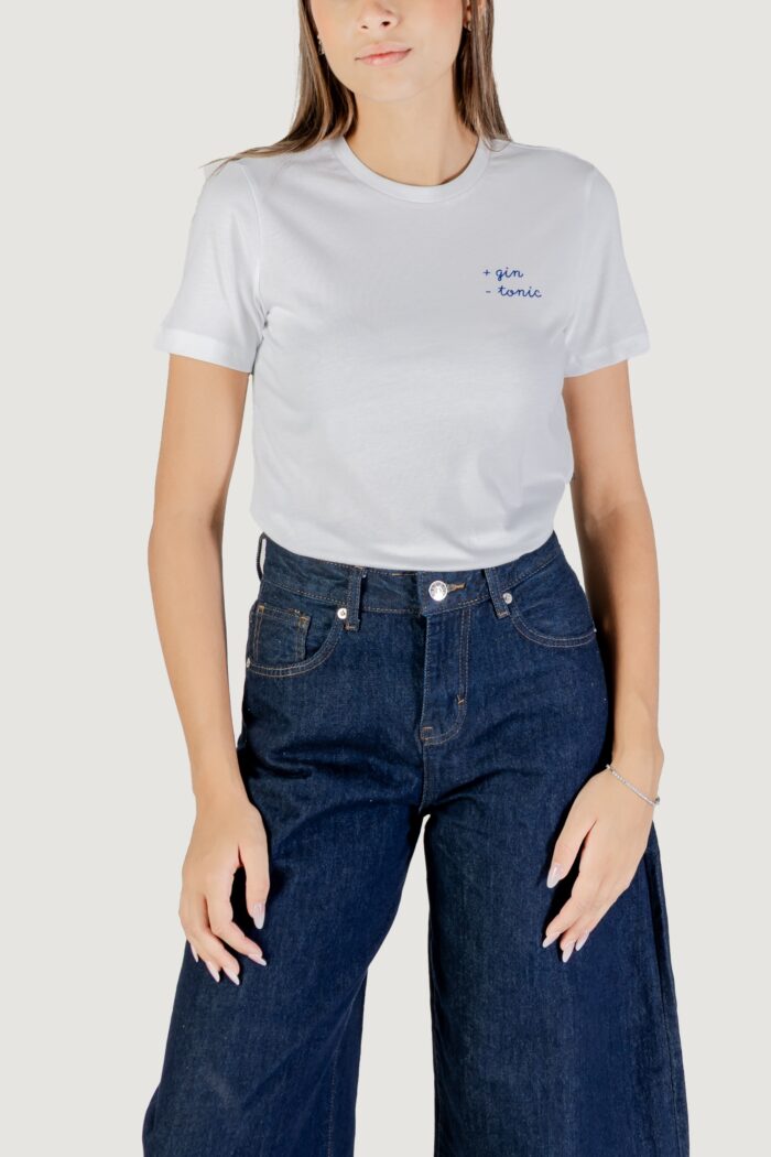 T-shirt Only ONLALESSIA S/S TEE CS JRS Bianco – Azzurro
