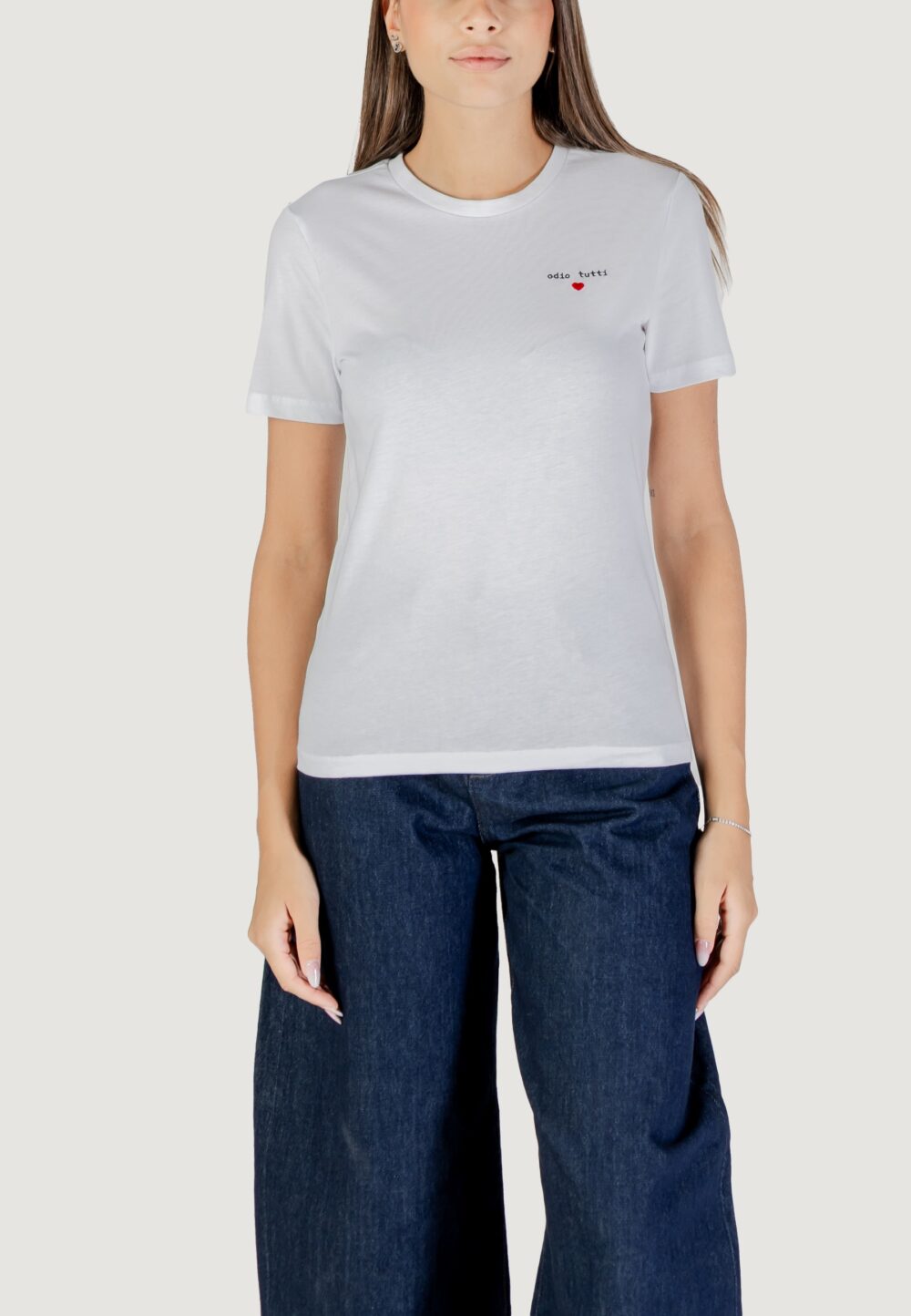T-shirt Only ONLADELINA S/S TEE CS JRS Bianco - Foto 1
