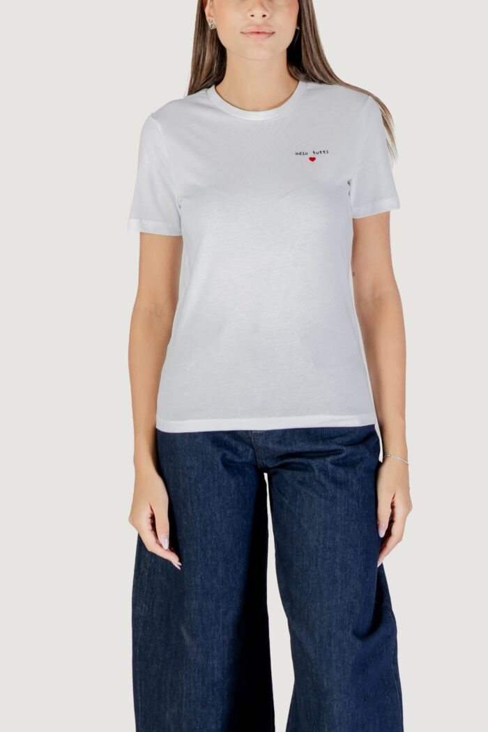 T-shirt Only ONLADELINA S/S TEE CS JRS Bianco