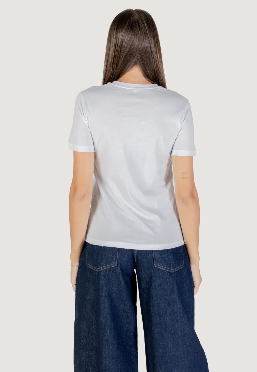 T-shirt Only ONLADELINA S/S TEE CS JRS Bianco - Foto 4