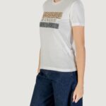 T-shirt Only Onltanya Life Reg S/S Leo Print Top Jrs Bianco - Foto 2