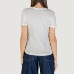 T-shirt Only Onltanya Life Reg S/S Leo Print Top Jrs Bianco - Foto 4
