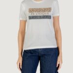 T-shirt Only Onltanya Life Reg S/S Leo Print Top Jrs Bianco - Foto 5