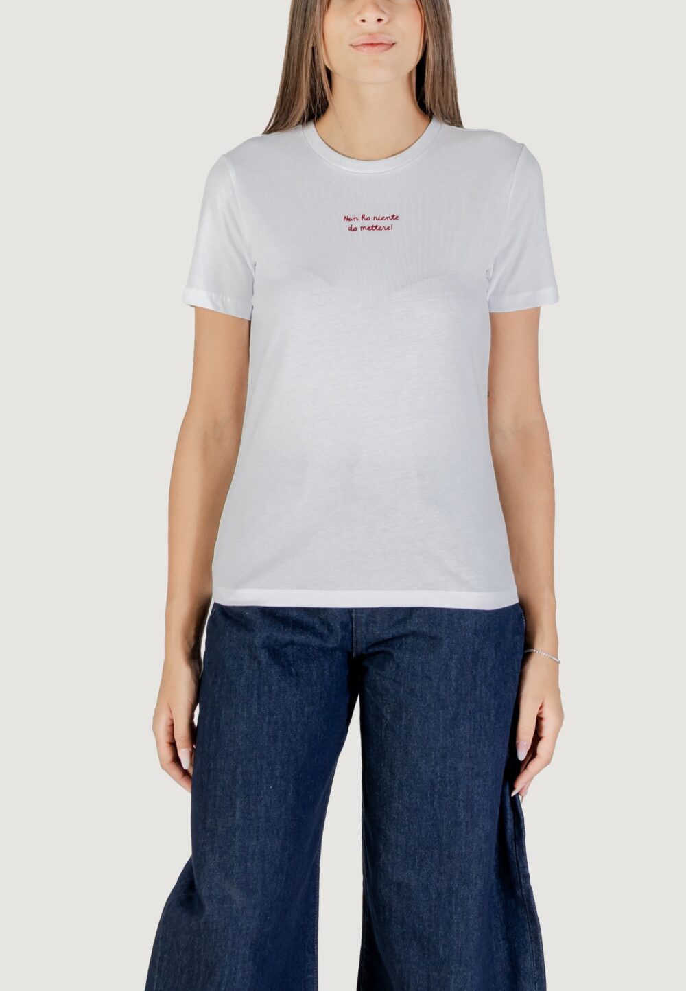 T-shirt Only ONLADELINA S/S TEE CS JRS Bordeaux - Foto 1