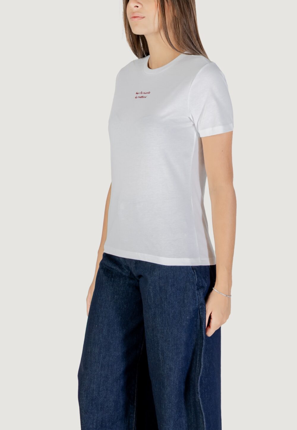 T-shirt Only ONLADELINA S/S TEE CS JRS Bordeaux - Foto 2