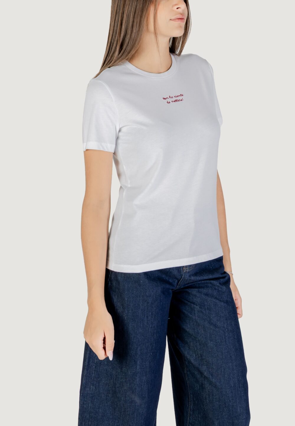 T-shirt Only ONLADELINA S/S TEE CS JRS Bordeaux - Foto 3
