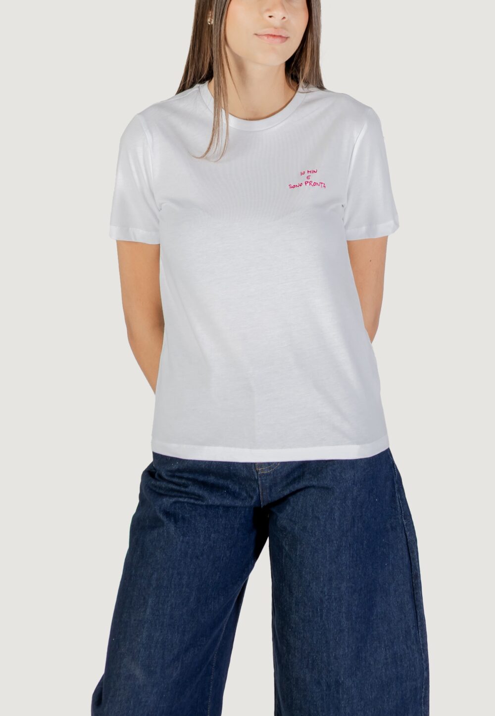 T-shirt Only ONLADELINA S/S TEE CS JRS Fuxia - Foto 1