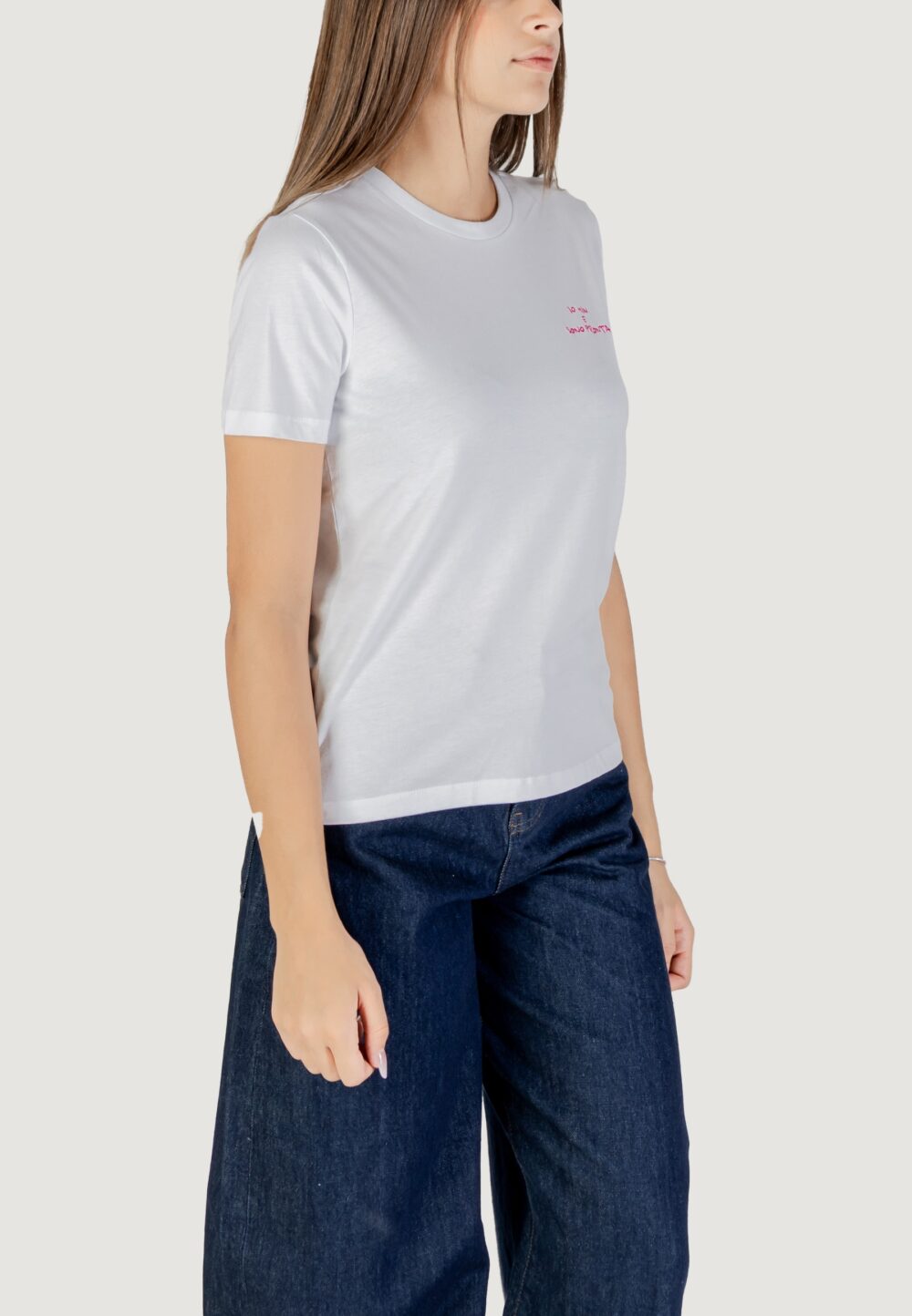 T-shirt Only ONLADELINA S/S TEE CS JRS Fuxia - Foto 3