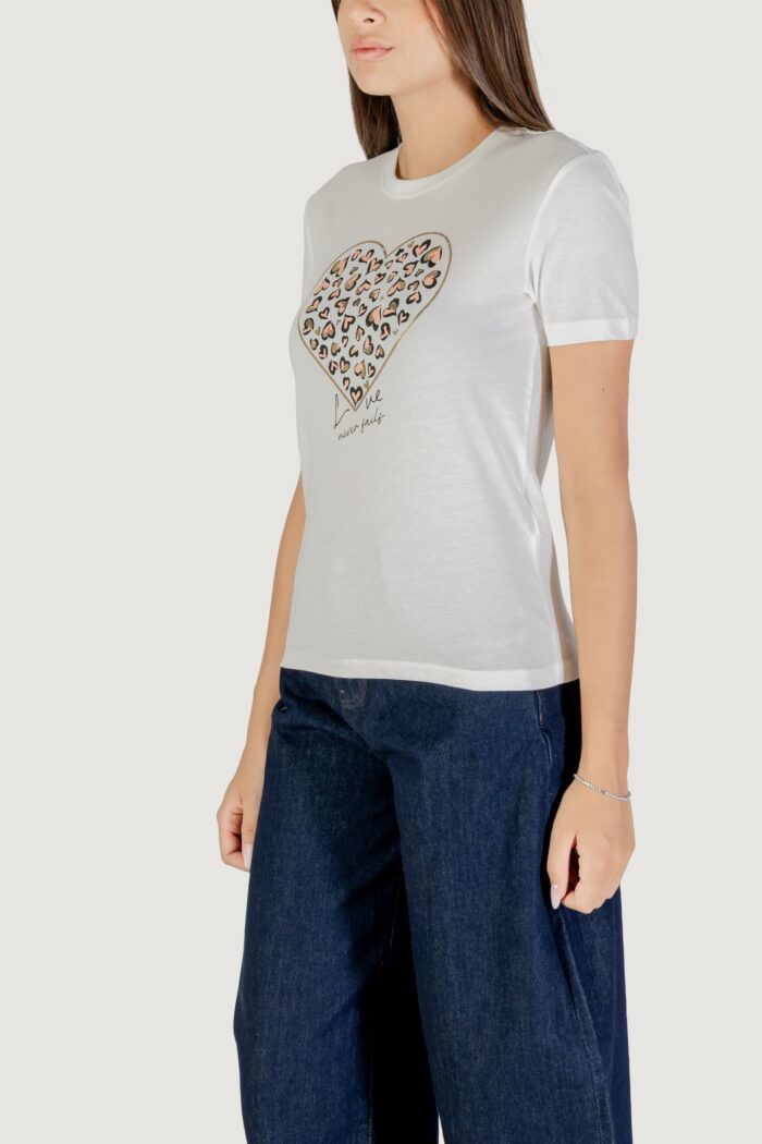 T-shirt Only Onltanya Life Reg S/S Leo Print Top Jrs Latte