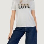 T-shirt Only Onltanya Life Reg S/S Leo Print Top Jrs Panna - Foto 1