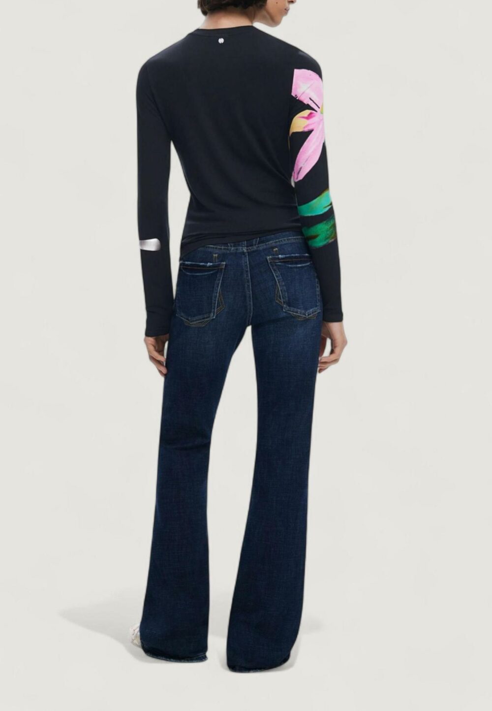 T-shirt manica lunga Desigual TS_LENA Nero - Foto 4