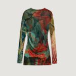 T-shirt manica lunga Desigual JERS_TAPIZ_LACROI Verde - Foto 5