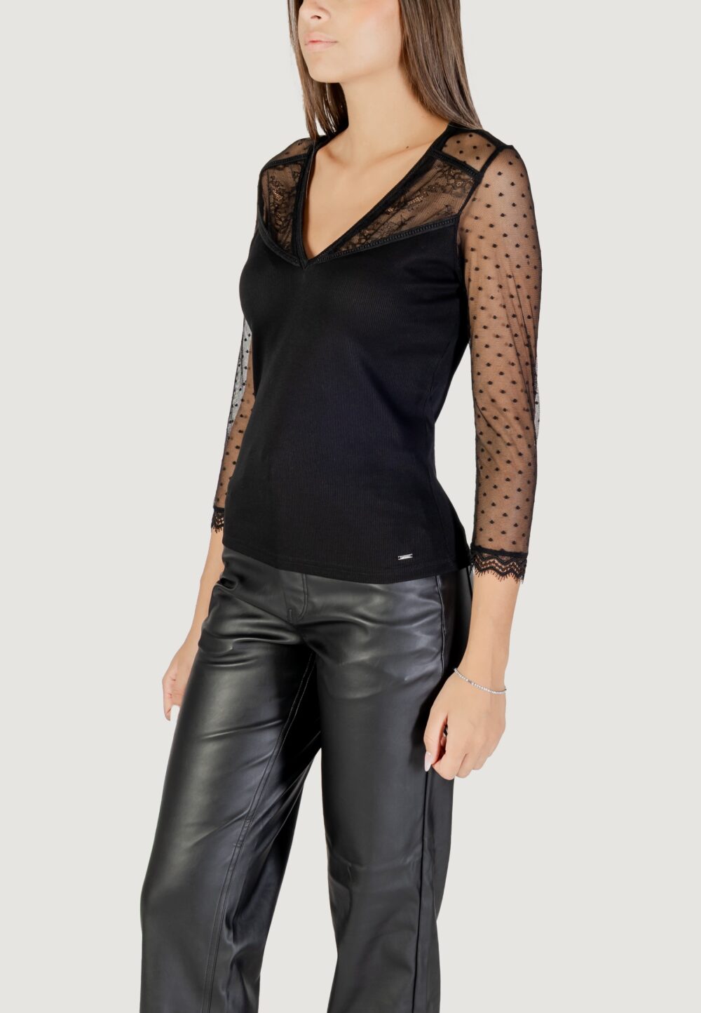 T-shirt manica lunga Morgan De Toi  Nero - Foto 2
