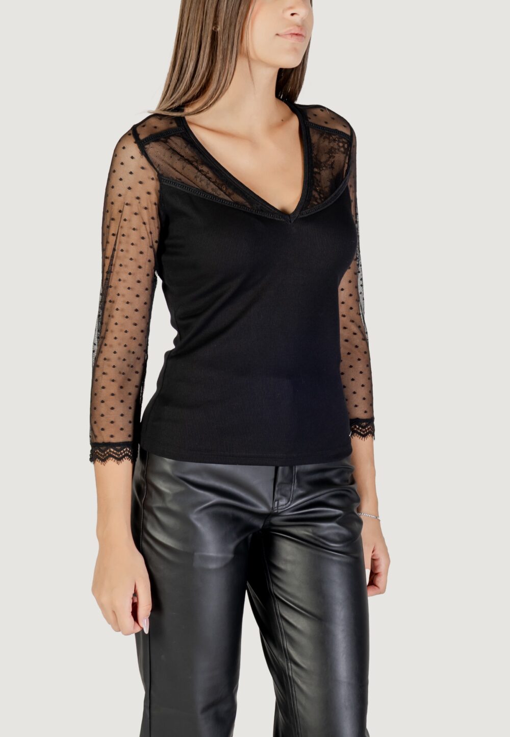 T-shirt manica lunga Morgan De Toi  Nero - Foto 3