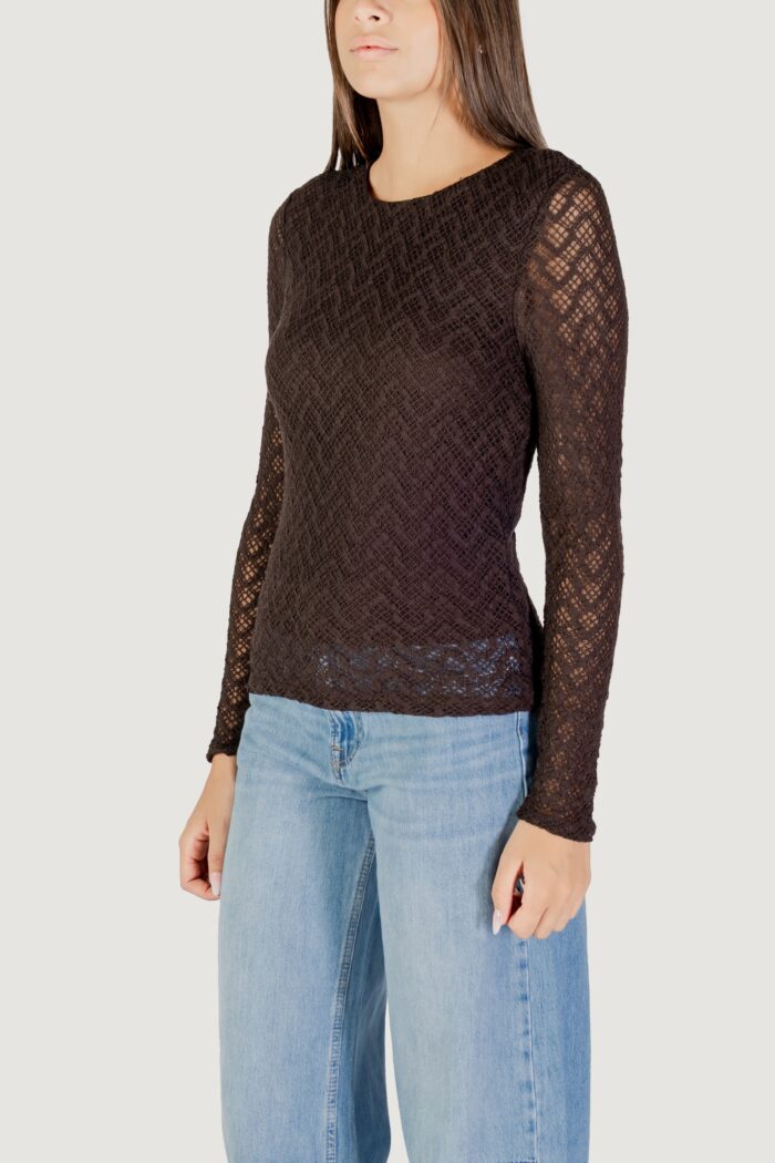 T-shirt manica lunga Only Onlangila L/S Top Box Jrs Caffe’