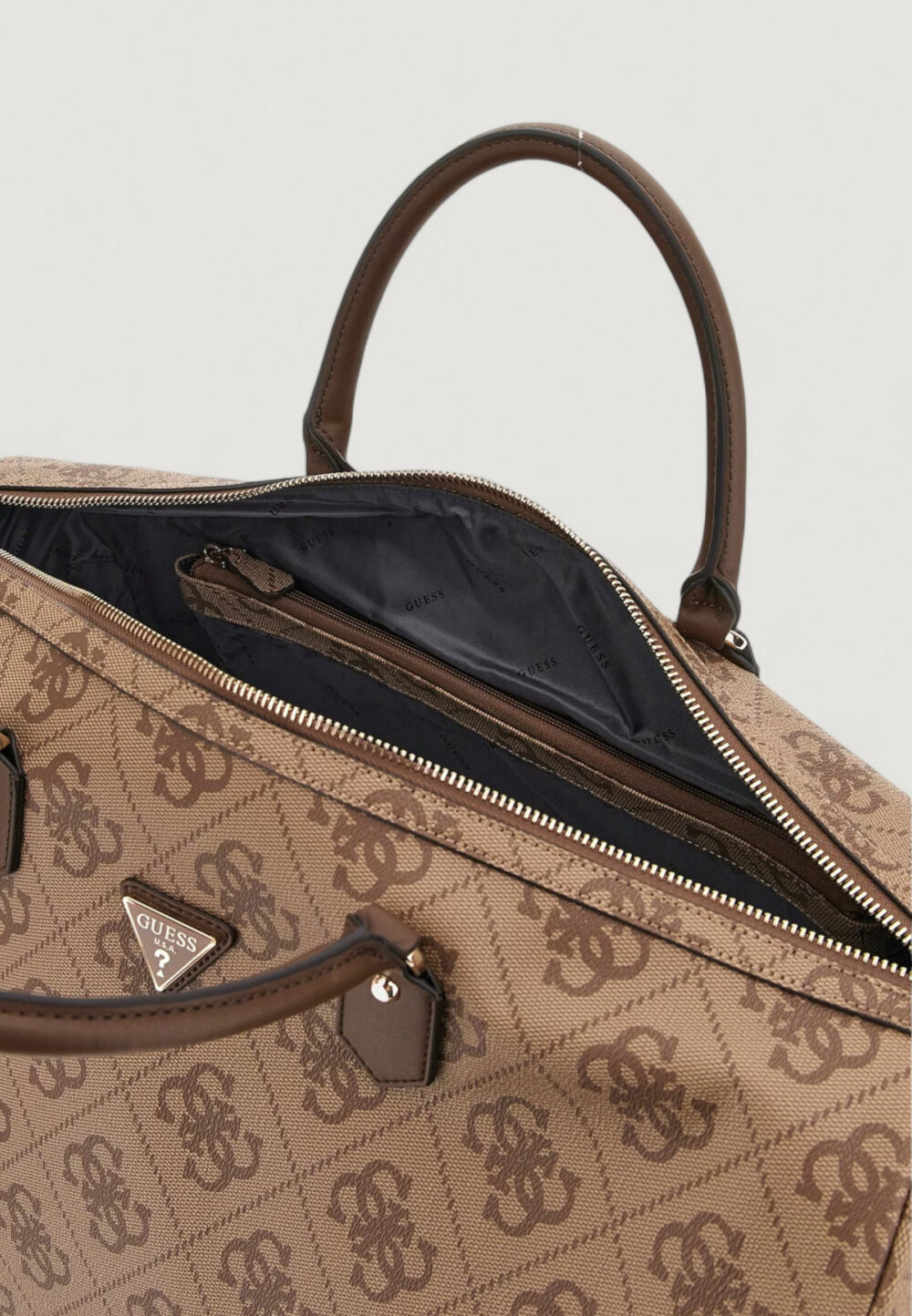 Valigia Guess BERTA WEEKENDER DUFFEL Beige - Foto 4