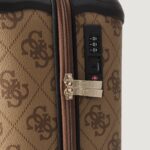 Valigia Guess BERTA 18 IN 8-WHEELER Marrone - Foto 4