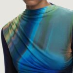 Vestito corto Desigual VEST_SHIRA Azzurro - Foto 3