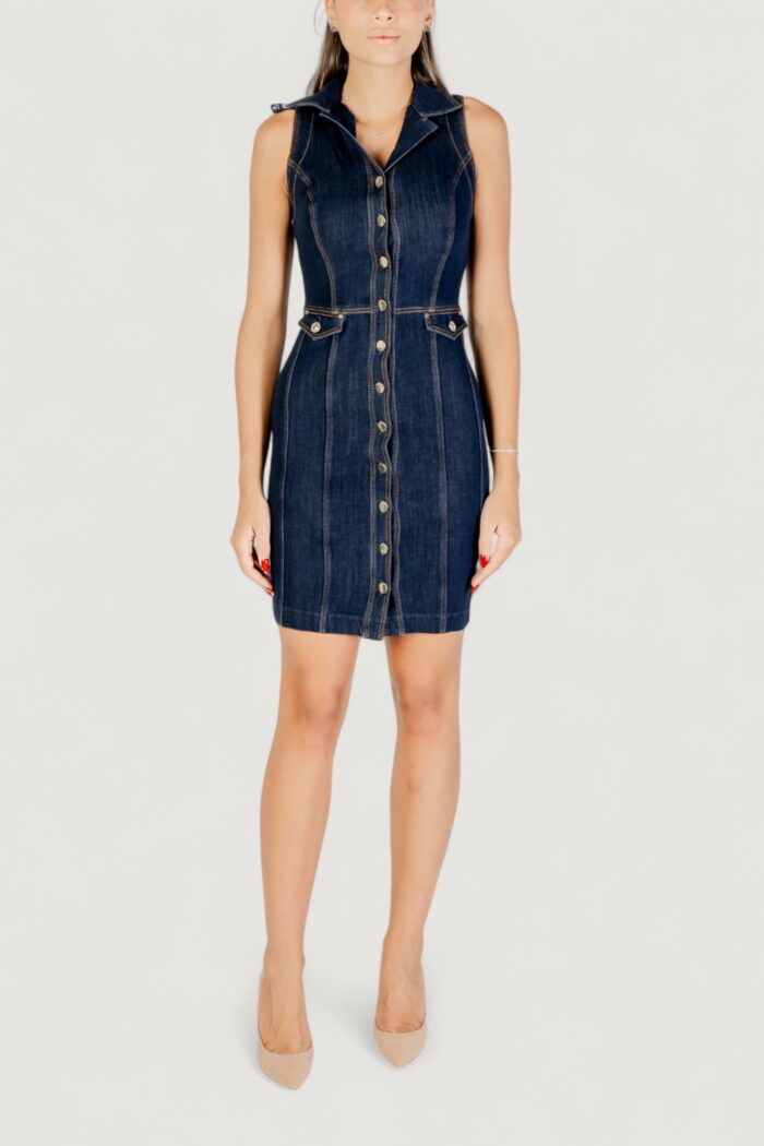 Vestito corto Guess DESTINY DRESS Dark Blue Denim