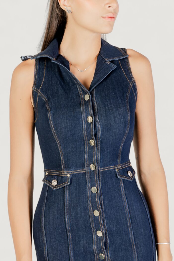 Vestito corto Guess DESTINY DRESS Dark Blue Denim