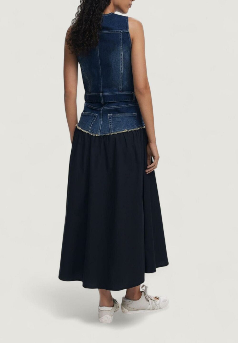 Vestito lungo Desigual VEST_POPLIN Denim - Foto 3