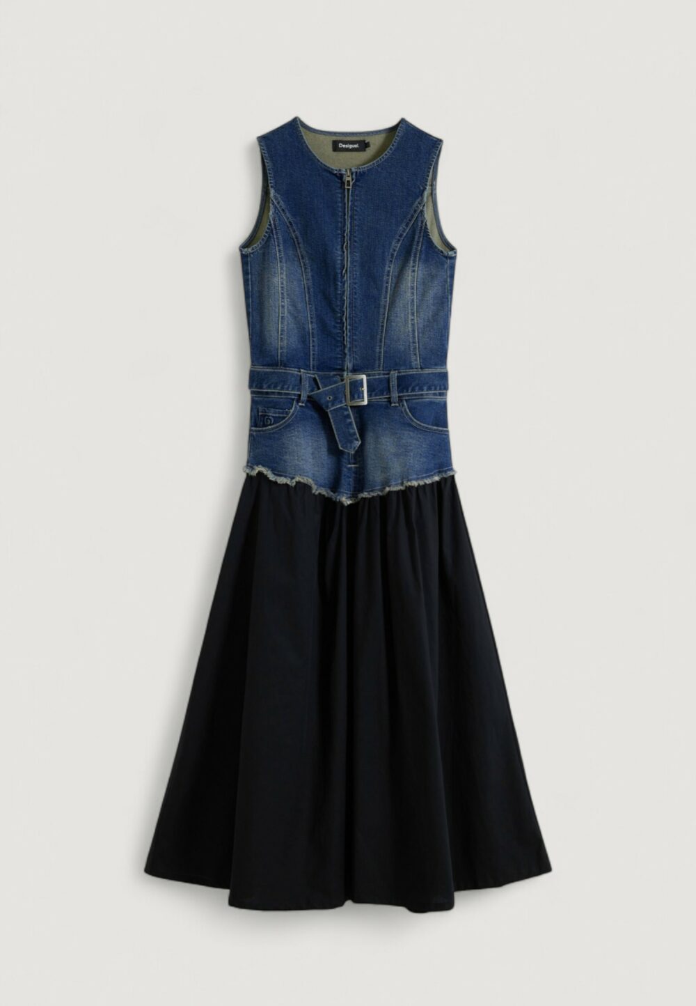 Vestito lungo Desigual VEST_POPLIN Denim - Foto 4