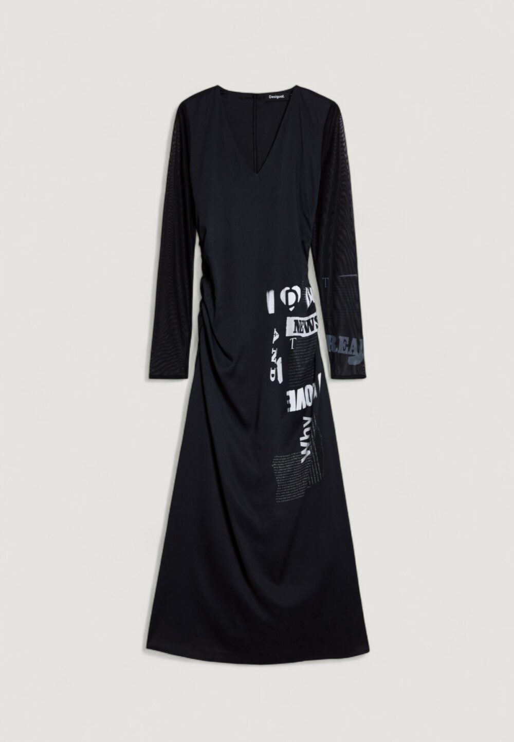 Vestito lungo Desigual DRESS_POSINEW Nero - Foto 5