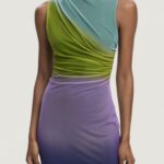 Vestito lungo Desigual VEST_LOLA Viola - Foto 2
